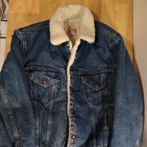 Vintage Levi's Fleece Line Denim Sherpa Jean Jacket
